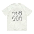 うさぎいちごうのおどるねこ（太ライン） オーガニックコットンTシャツ