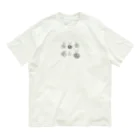 ねこ田ねこ子のこどもが描いたモノクロのてんとう虫の オーガニックコットンTシャツ