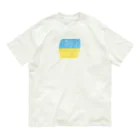 kurireのウクライナ国旗 オーガニックコットンTシャツ