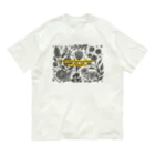 marimo shopのGarden flower モノクロ オーガニックコットンTシャツ