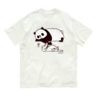 キッチュのパンダのおはなし　ねそべりパンダとワニ Organic Cotton T-Shirt