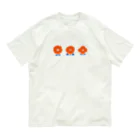 さちこの3つのお花( あか ) Organic Cotton T-Shirt