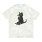 asako-shopの四葉のクローバーとねこ🍀 オーガニックコットンTシャツ