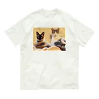 モカちゃんのモカちゃんとゴマちゃん Organic Cotton T-Shirt