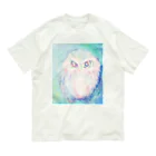 Hibiscus BLUE’sのBaby フクロウ　 オーガニックコットンTシャツ