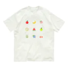 いくらおむすびの売店の16×16のドット絵フルーツ オーガニックコットンTシャツ