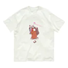 lalalaのお気に入りの傘　レッド オーガニックコットンTシャツ