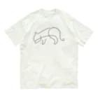 レイにーの忍び歩きシンプル黒猫 オーガニックコットンTシャツ