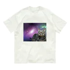 ふまぢるちゃんの宇宙猫 オーガニックコットンTシャツ