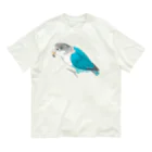 森図鑑の[森図鑑] ブルーボタンインコと種 Organic Cotton T-Shirt