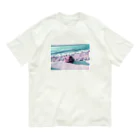 Shiraoyukiのパープルお猿 Organic Cotton T-Shirt