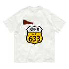 無水屋の【ROUTE 66風】BEER 633 (瓶あり) オーガニックコットンTシャツ