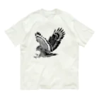 WILDBIRD GOODS SHOPのカンムリワシ・モノクロ オーガニックコットンTシャツ