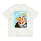 風の絵本のイチゴパフェうさぎクッキー オーガニックコットンTシャツ