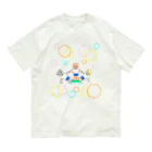 greetenの猫ちゃん組体操　運動会 Organic Cotton T-Shirt