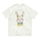 みかづき堂百貨店の立ち耳のウサギさん Organic Cotton T-Shirt