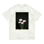 夏休みの夜のお花ちゃん オーガニックコットンTシャツ