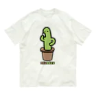 高堂玲/イラストの方のサボるサボテン オーガニックコットンTシャツ