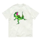 もむのふの爬虫類グッズやさんの水辺の忍者グリーンバシリスク Organic Cotton T-Shirt