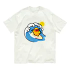 Cody the LovebirdのChubby Bird コガネメキシコインコ　サーフィン オーガニックコットンTシャツ