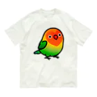 Cody the LovebirdのChubby Bird ルリゴシボタンインコ オーガニックコットンTシャツ