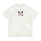 Atelier-Sの刺しゅうティーカップ オーガニックコットンTシャツ