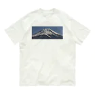 下田村の冠雪した富士山 オーガニックコットンTシャツ
