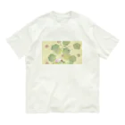 rina_suzuriのもふもふシマエナガ　蓮~greenery~　Tシャツ オーガニックコットンTシャツ