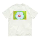 SUZURI.KEY-CHANのフヨウ誕生日花8月5日 オーガニックコットンTシャツ