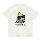 Cody the LovebirdのChubby Bird サングラスをかけたオカメインコ Organic Cotton T-Shirt