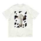MISA’s Dairy Farmのまるちゃん(社名入りWBホルスタイン牛柄ver.) オーガニックコットンTシャツ