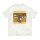 猫のイラスト屋さんのlien sumomomilk オーガニックコットンTシャツ