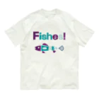 ワカボンドのレトロなフィッシュ Organic Cotton T-Shirt