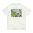 かのパピのお花畑とわたし オーガニックコットンTシャツ