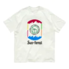 label greenの虹色sun-forest Organic Cotton T-Shirt