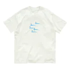 雑貨屋きゅう＠suzuri支店の氷とペンギン（5羽） オーガニックコットンTシャツ