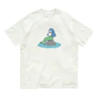 サメ わりとおもいの半魚サメ オーガニックコットンTシャツ