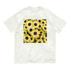 N-Photography のYellow Flowers 1 オーガニックコットンTシャツ