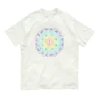 Angel channeling Art 天使のお部屋の龍体文字（虹色） オーガニックコットンTシャツ