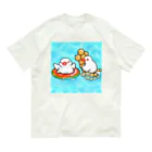 Lily bird（リリーバード）のぷかぷか水遊び文鳥ず オーガニックコットンTシャツ