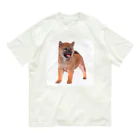 【CPPAS】Custom Pet Portrait Art Studioの可愛すぎる柴犬の子犬 オーガニックコットンTシャツ