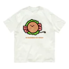 高堂玲/イラストの方のベーコンレタスバーガーライオン オーガニックコットンTシャツ