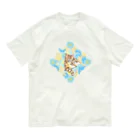 猫竹（nekotake)の花の中にキジトラ猫たち Organic Cotton T-Shirt