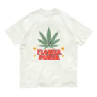 420 MUSIC FACTORYのFLOWER POWER 大麻 カナビス マリファナ ガンジャ オーガニックコットンTシャツ