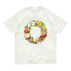 Hungry Freaksのバラの花輪 オーガニックコットンTシャツ