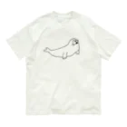 neconos Goodsのあざらしのひと（黒） Organic Cotton T-Shirt