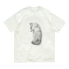 こうめ屋のミルクちゃん　ミヌエットの女のコ　猫　ヘソ天 オーガニックコットンTシャツ