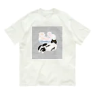 マルティ部屋のむぅるぅみぃ縞入り オーガニックコットンTシャツ