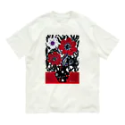 大沢愛 |Mana Osawa アートグッズのアネモネ マーブルブラック Organic Cotton T-Shirt