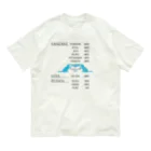 ヒロシオーバーダイブの日本酒チャート・水彩ネコver（温度と呼び名） Organic Cotton T-Shirt